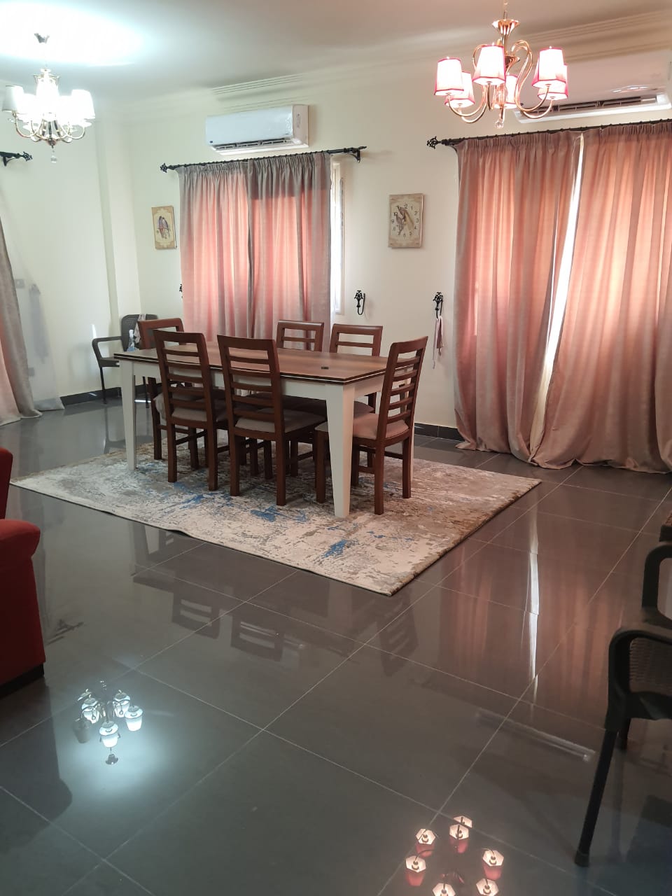 شقة مفروشة للايجار بالبنفسج عمارات التجمع الخامس القاهرة الجديدة